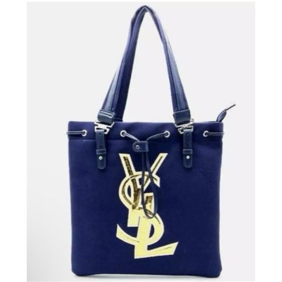 New YSL Beaute Tote Dark Blue - Picture 1 of 3